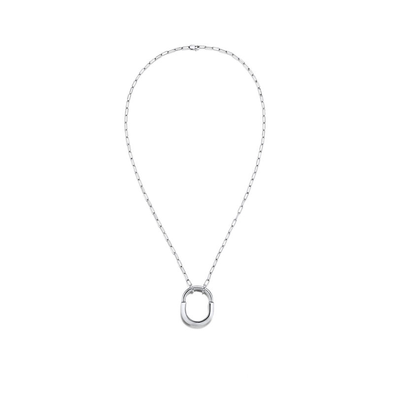 Tiffany & Co. Tiffany Lock Colgante en oro blanco tamaño mediano Devoluciones gratuitas