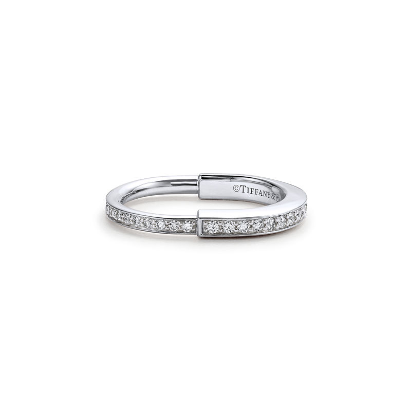 Tiffany & Co. Tiffany Lock Anillo de oro blanco con diamantes en pavé 2025