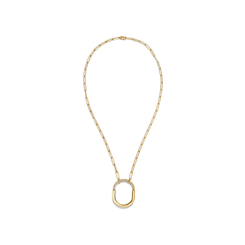 Tiffany & Co. Tiffany Lock Colgante en oro amarillo con diamantes tamaño grande Ofertas