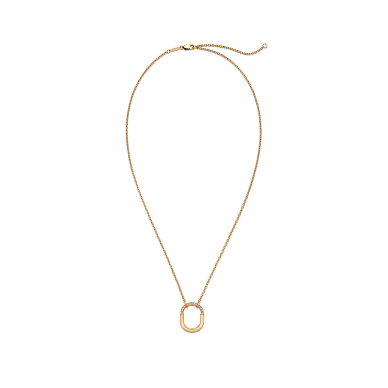 Tiffany & Co. Tiffany Lock Colgante pequeño de oro amarillo con diamantes Venta caliente