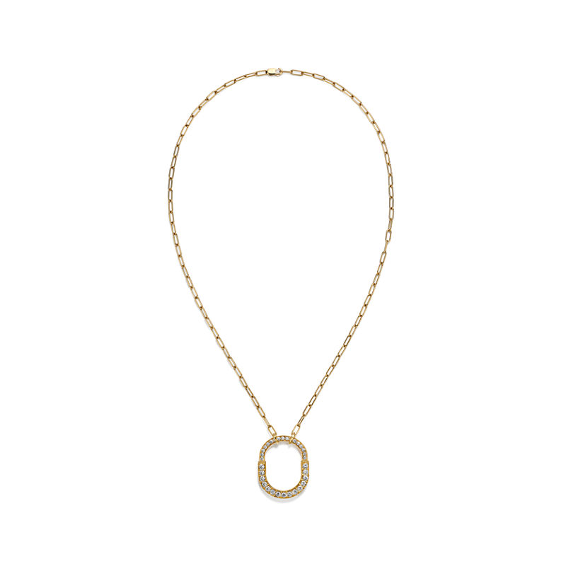 Tiffany & Co. Tiffany Lock Colgante en oro amarillo con diamantes en pavé tamaño mediano Gran oferta