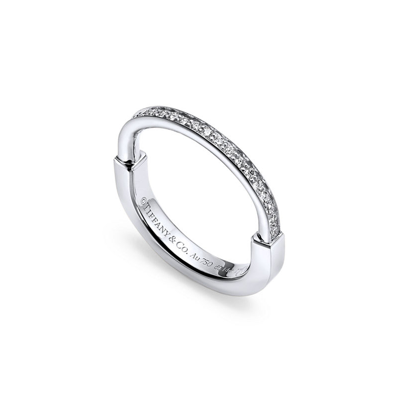 Tiffany & Co. Tiffany Lock Anillo de oro blanco con diamantes Los más vendidos