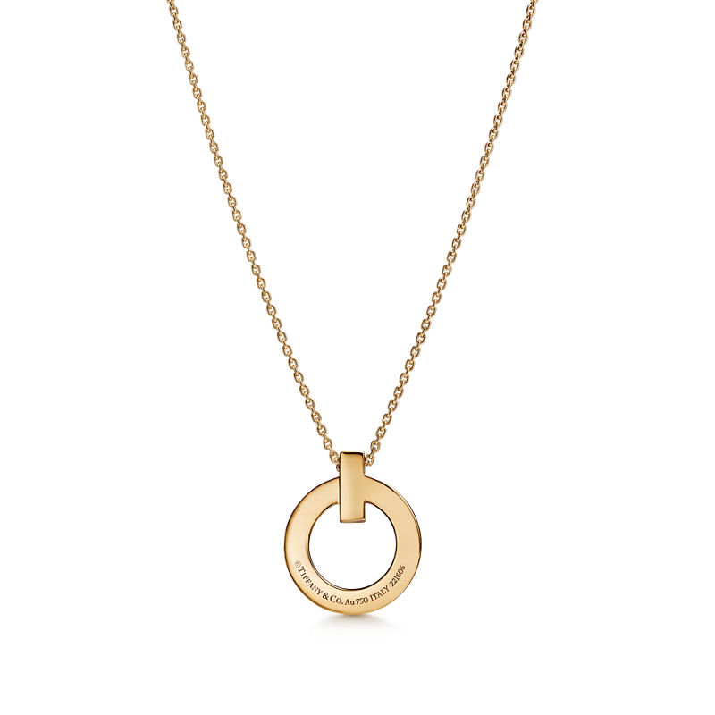 Tiffany & Co. Tiffany T T1 Colgante circular de oro amarillo tamaño pequeño Rebajas online