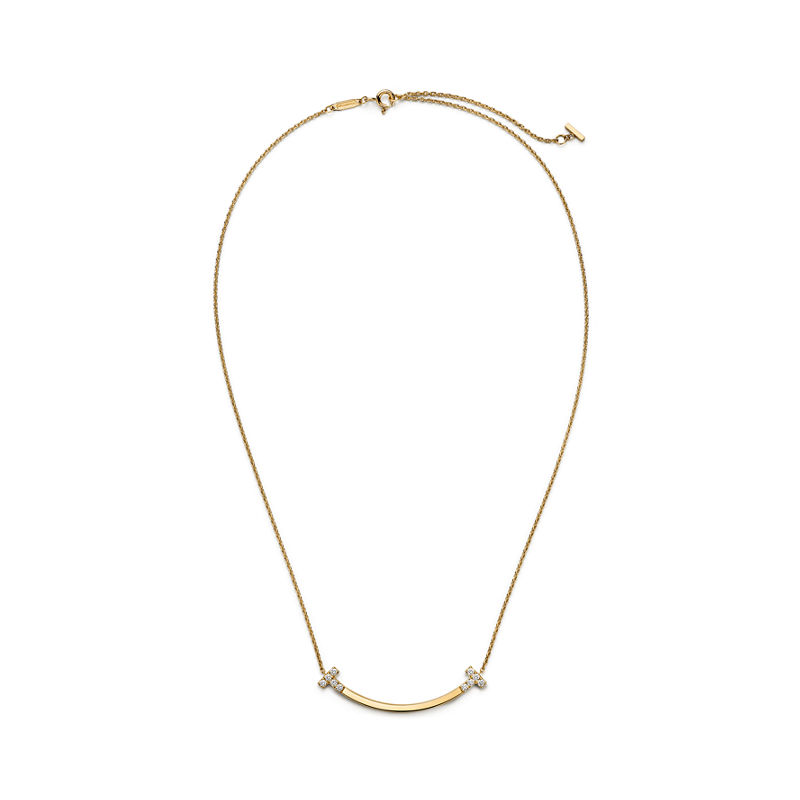 Tiffany & Co. Tiffany T Colgante Smile mediano de oro amarillo con diamantes Envío gratis