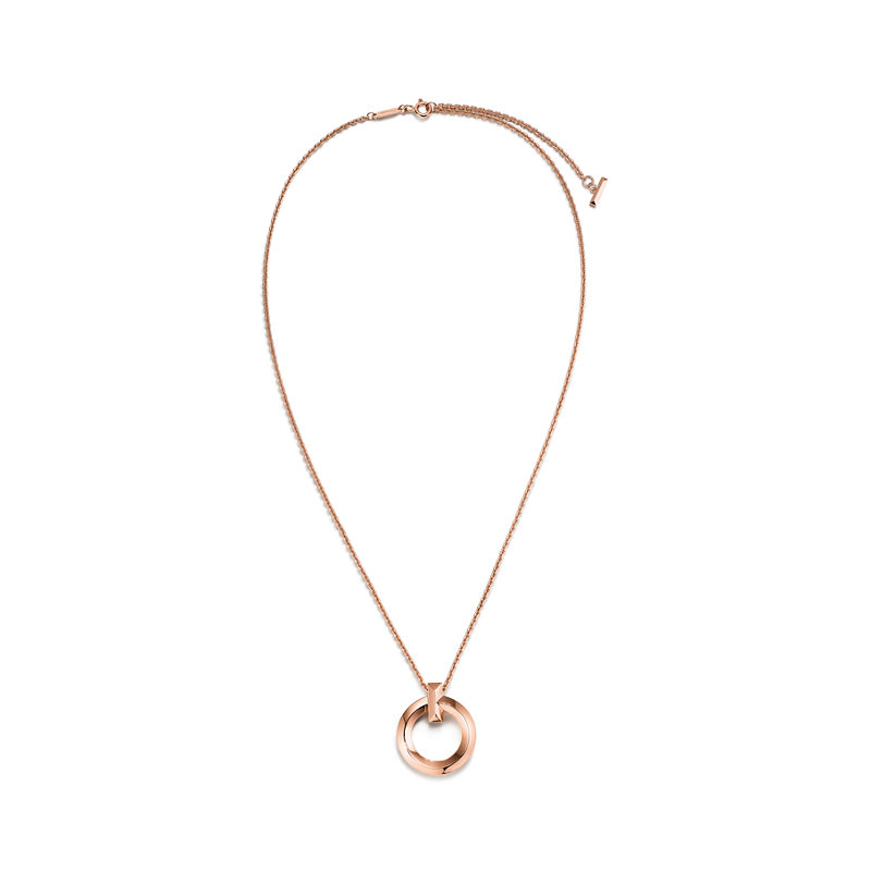 Tiffany & Co. Tiffany T T1 Colgante circular de oro rosa tamaño pequeño Oferta especial