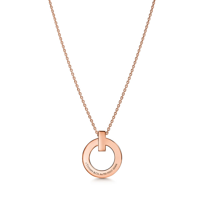 Tiffany & Co. Tiffany T T1 Colgante circular de oro rosa tamaño pequeño Oferta especial