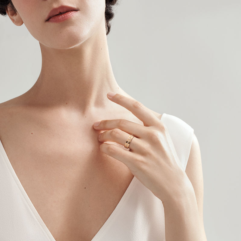 Tiffany & Co. Tiffany T Anillo de diamantes ancho de oro rosa Promoción trimestral