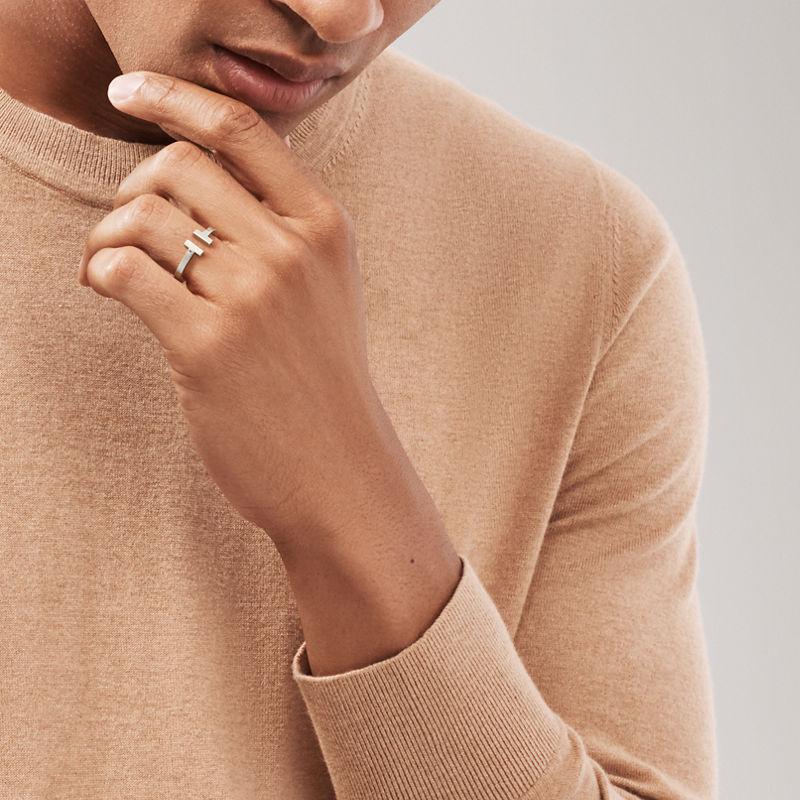 Tiffany & Co. Tiffany T Anillo Square de plata de ley Grandes descuentos