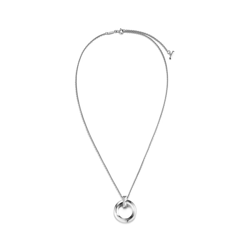 Tiffany & Co. Tiffany T T1 Colgante circular de oro blanco tamaño pequeño Liquidación