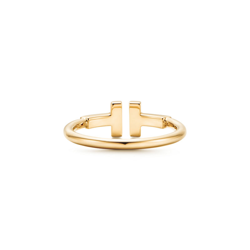 Tiffany & Co. Tiffany T Anillo Wire de oro amarillo Tienda de fábrica