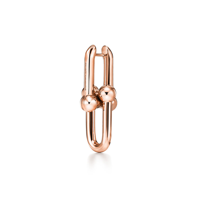Tiffany & Co. Tiffany HardWear Pendientes de eslabones grandes de oro rosa Libre de impuestos