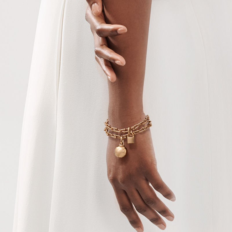 Tiffany & Co. Tiffany HardWear Pulsera de varias vueltas con eslabones pequeños de oro rosa Oferta exclusiva