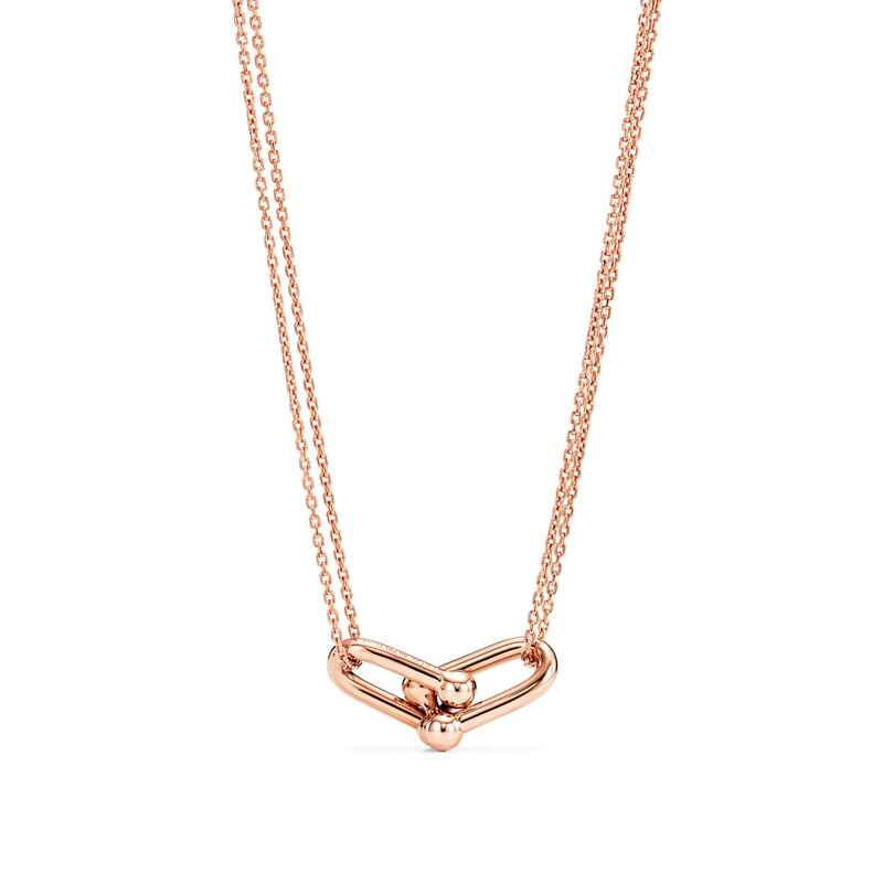Tiffany & Co. Tiffany HardWear Colgante de eslabones dobles grandes de oro rosa 2025