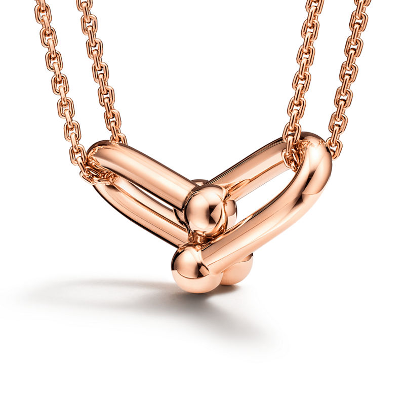 Tiffany & Co. Tiffany HardWear Colgante de eslabones dobles grandes de oro rosa 2025