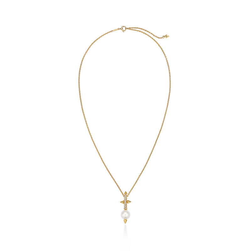 Tiffany & Co. Tiffany Titan by Pharrell Williams Colgante de perla de oro amarillo con diamantes Los más vendidos