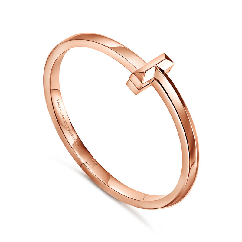 Tiffany & Co. Tiffany T T1 Brazalete articulado ancho de oro rosa Últimos 3 días