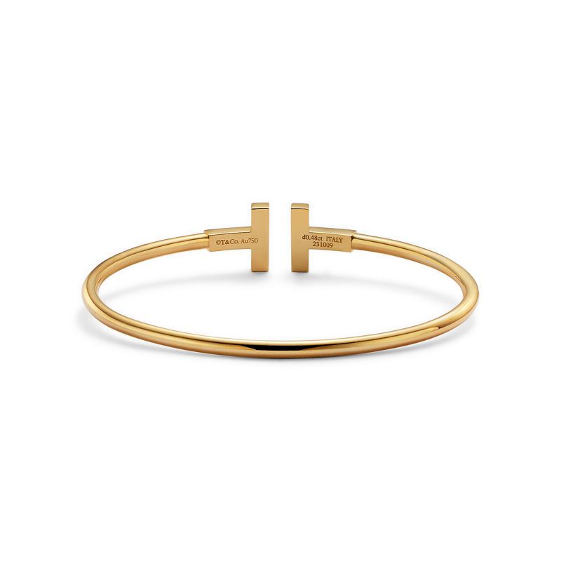 Tiffany & Co. Tiffany T Brazalete Wire con diamantes en pavé de oro amarillo Precio de fábrica