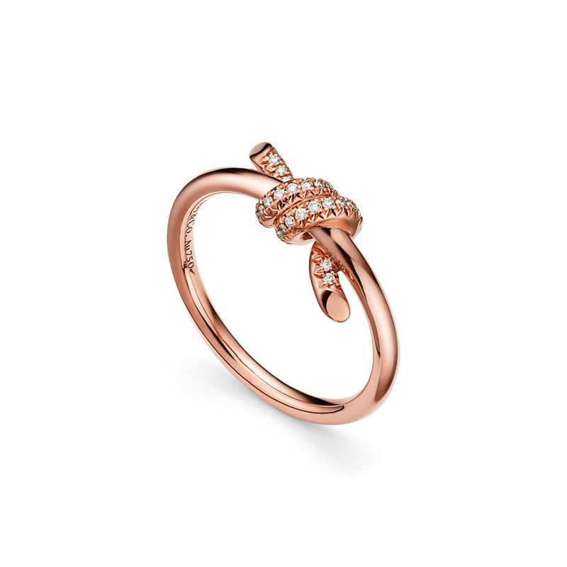 Tiffany & Co. Tiffany Knot Anillo en oro rosa con diamantes Promoción trimestral