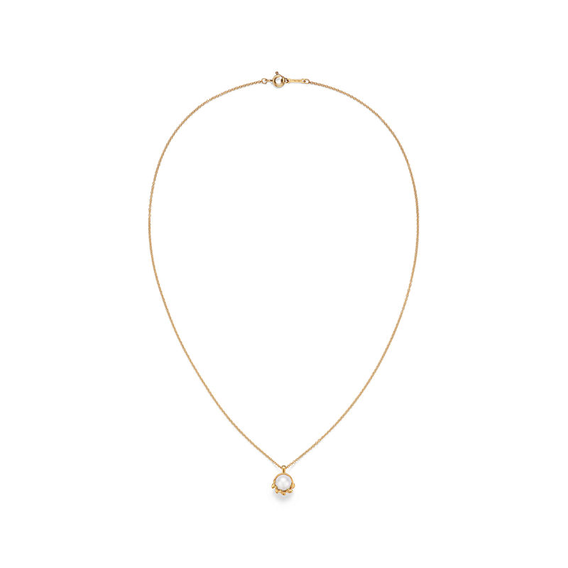 Tiffany & Co. Paloma Picasso® Colgante Olive Leaf de oro amarillo con perlas Última moda