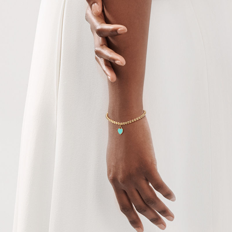 Tiffany & Co. Return to Tiffany® Pulsera de cuentas con insignia de corazón mini Rebajas