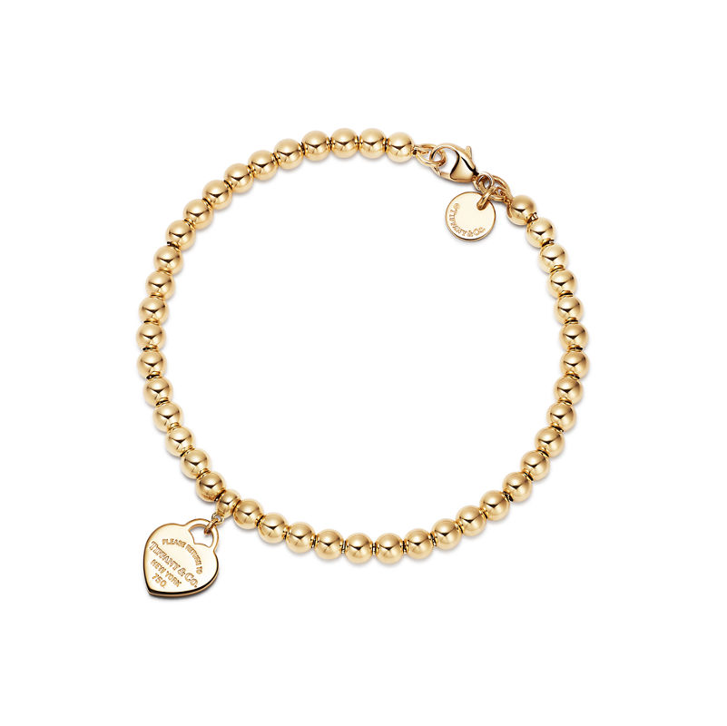 Tiffany & Co. Return to Tiffany® Pulsera de cuentas con insignia de corazón mini Rebajas