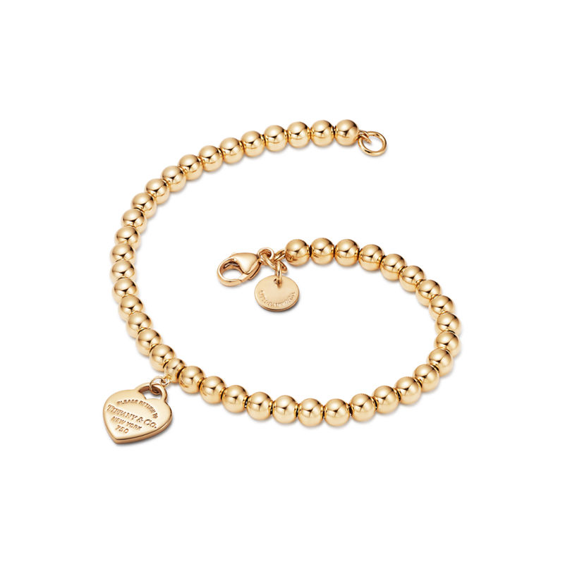Tiffany & Co. Return to Tiffany® Pulsera de cuentas con insignia de corazón mini Rebajas