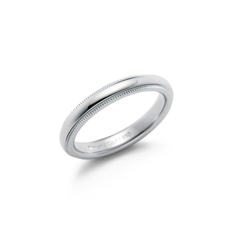 Tiffany & Co. Tiffany Together Alianza de milgrain en platino 3 mm de ancho Superdescuento