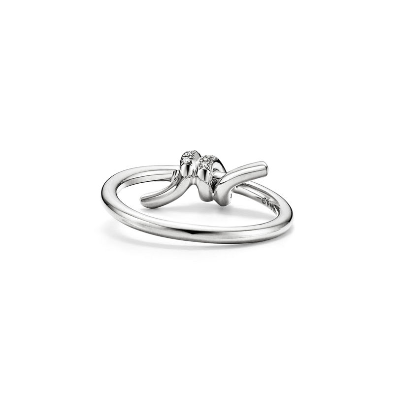 Tiffany & Co. Tiffany Knot Anillo en oro blanco con diamantes Oferta exclusiva