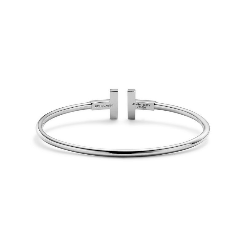 Tiffany & Co. Tiffany T Brazalete Wire con diamantes en pavé de oro blanco Devoluciones gratuitas