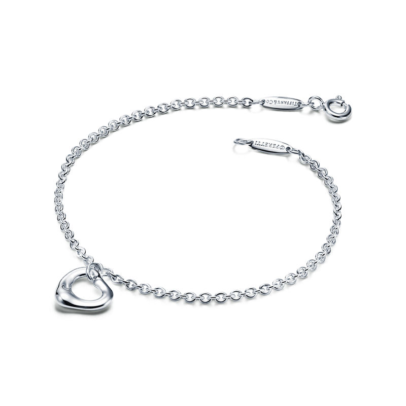 Tiffany & Co. Elsa Peretti® Pulsera Open Heart en plata 11 mm Rebajas de fin de temporada
