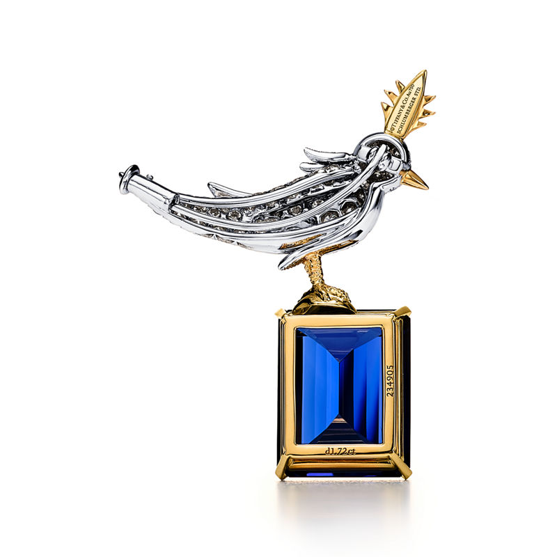 Tiffany & Co. Schlumberger by Tiffany & Co.™ Broche Bird on a Rock en oro amarillo y platino Devoluciones gratuitas