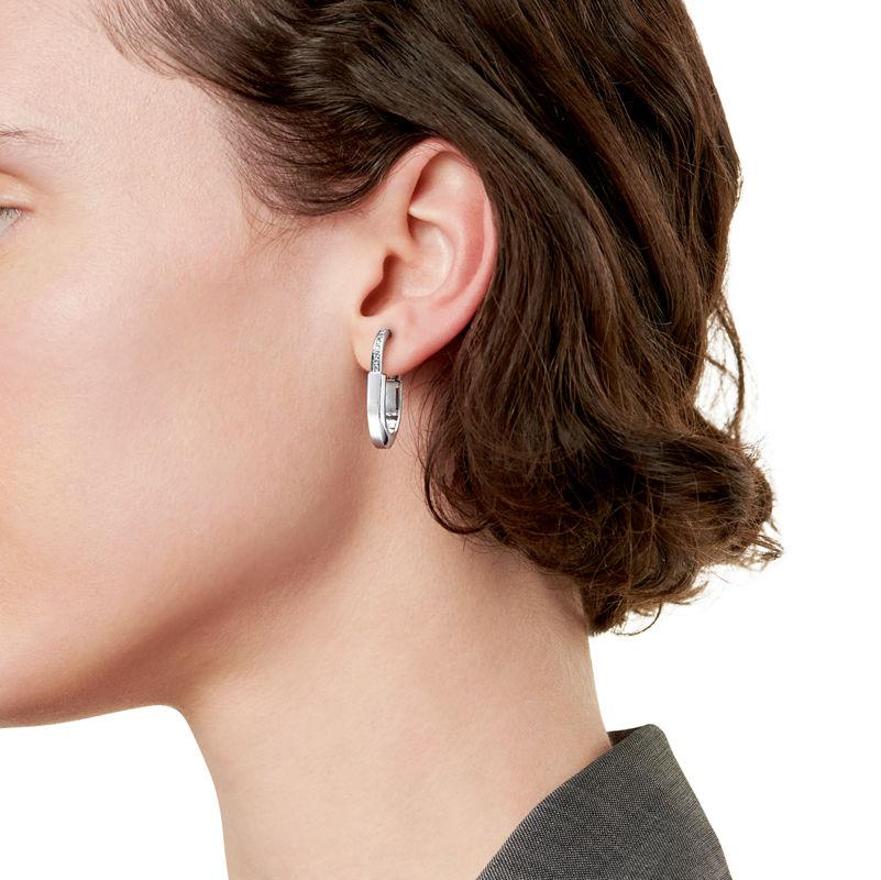 Tiffany & Co. Tiffany Lock Pendientes en oro blanco con diamantes tamaño mediano Ofertas