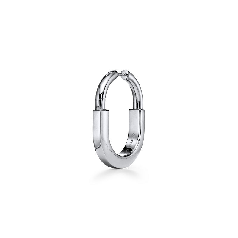 Tiffany & Co. Tiffany Lock Pendientes en oro blanco con diamantes tamaño mediano Ofertas