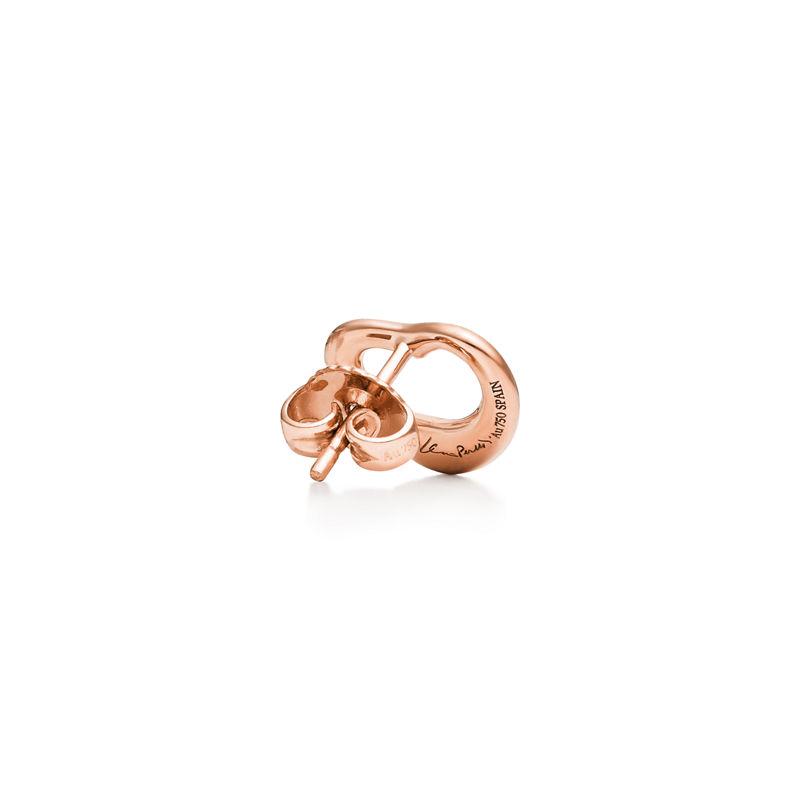 Tiffany & Co. Elsa Peretti® Pendientes de botón Open Heart en oro rosa 11 mm Oferta especial