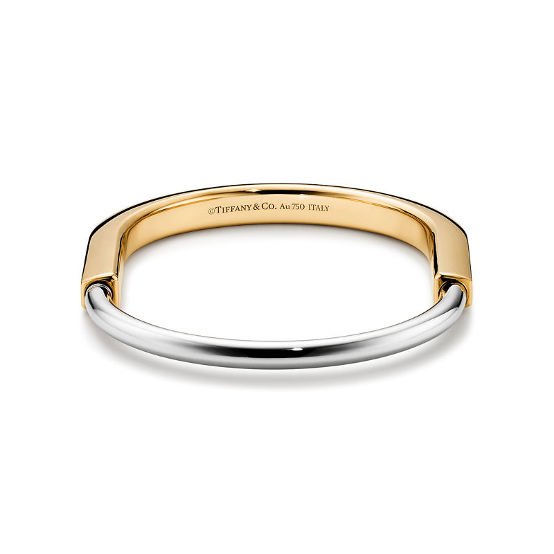 Tiffany & Co. Tiffany Lock Brazalete en oro amarillo y blanco Últimos 2 días