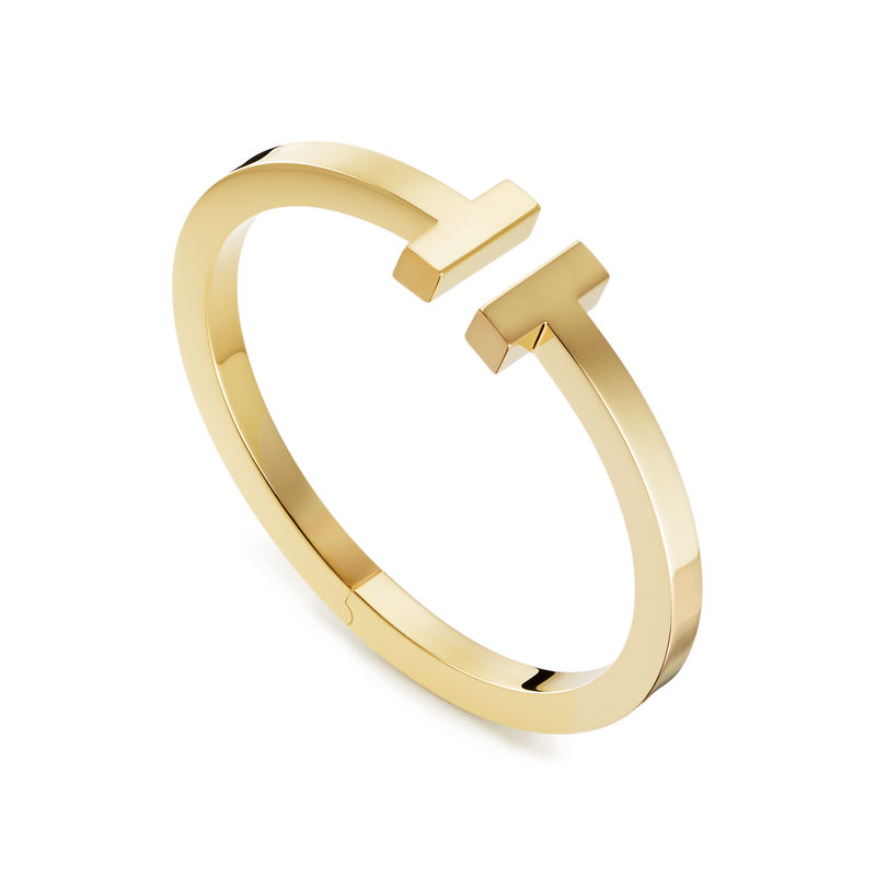 Tiffany & Co. Tiffany T Pulsera Square de oro amarillo Envío internacional gratuito