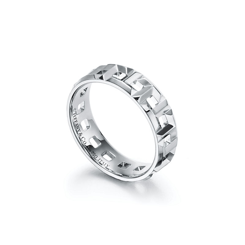 Tiffany & Co. Tiffany T Anillo ancho True de oro blanco Limitado a 3 días
