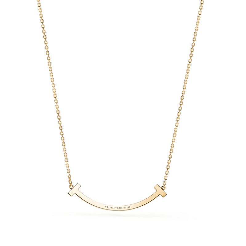Tiffany & Co. Tiffany T Colgante Smile mediano de oro con diamantes Libre de impuestos