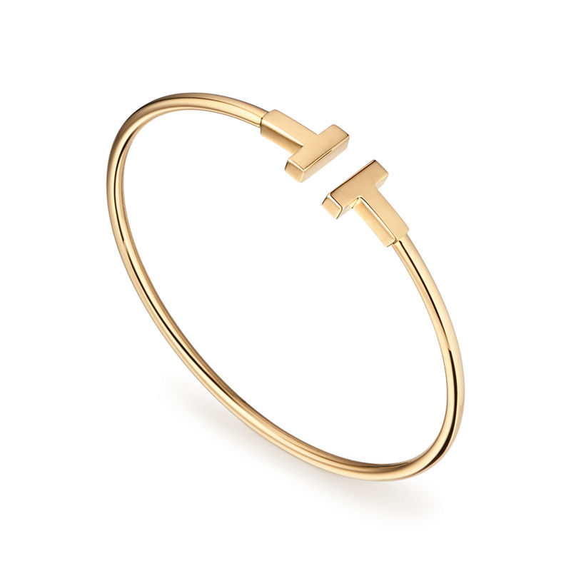 Tiffany & Co. Tiffany T Pulsera Wire de oro amarillo Oferta exclusiva