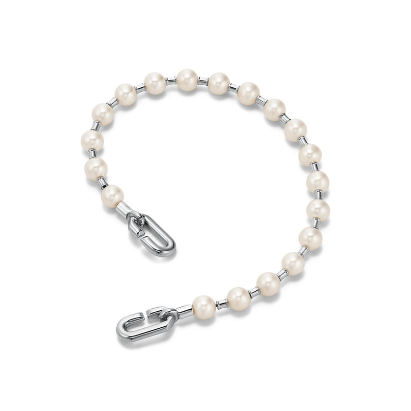 Tiffany & Co. Tiffany HardWear Pulsera de perla en plata 5-6 mm Ofertas especiales