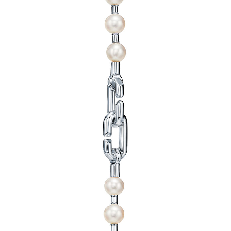 Tiffany & Co. Tiffany HardWear Pulsera de perla en plata 5-6 mm Ofertas especiales