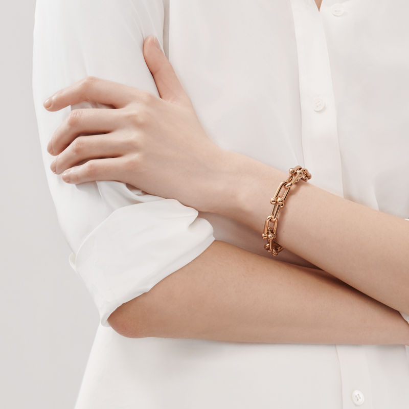 Tiffany & Co. Tiffany HardWear Pulsera de eslabones grandes de oro rosa Rebajas de fin de temporada