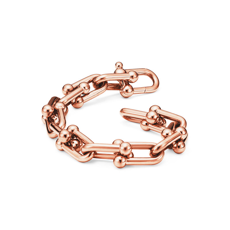 Tiffany & Co. Tiffany HardWear Pulsera de eslabones grandes de oro rosa Rebajas de fin de temporada