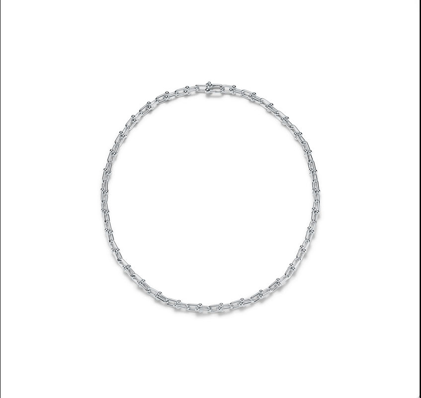 Tiffany & Co. Tiffany HardWear Collar de eslabones pequeños de plata de ley Precio ultrabajo