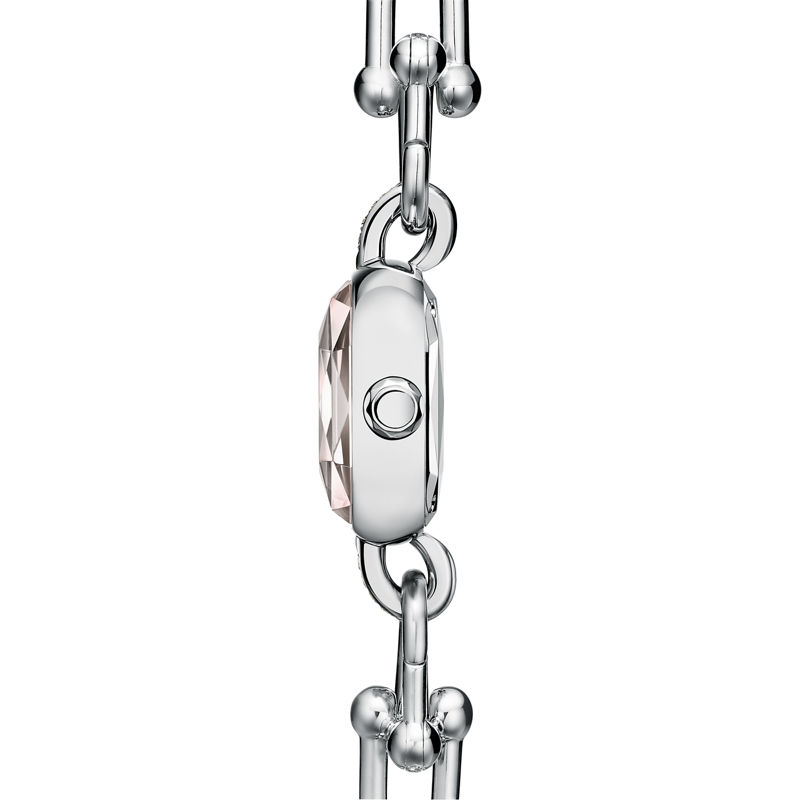 Tiffany & Co. Tiffany HardWear Reloj de plata de ley y diamantes con nácar rosa 2025
