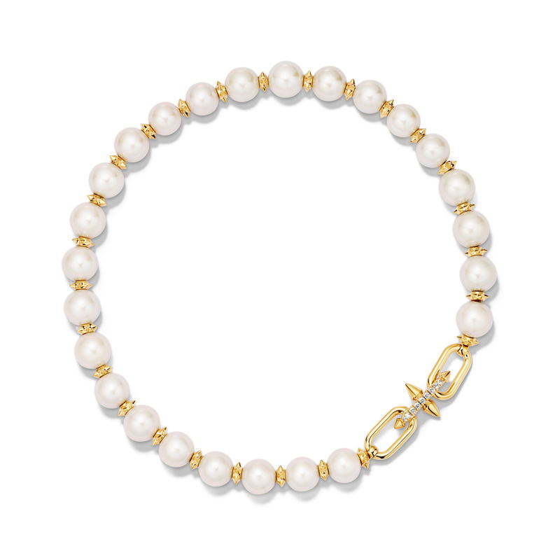 Tiffany & Co. Tiffany Titan by Pharrell Williams Collar de perlas de oro amarillo con diamantes Rebajas