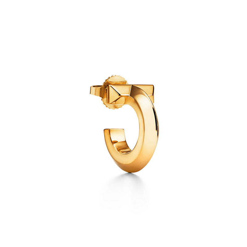 Tiffany & Co. Tiffany T Pendientes de aro T1 de oro amarillo Rebajas de fábrica