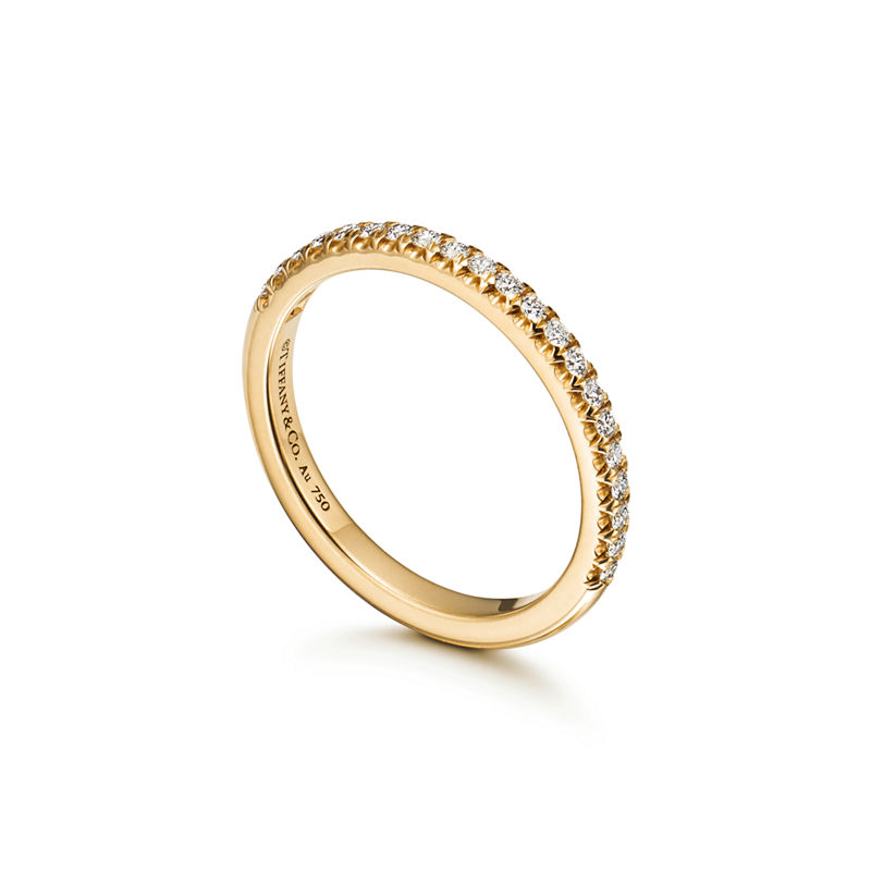 Tiffany & Co. Tiffany Soleste Anillo Half Eternity en oro amarillo con diamantes Precios de Black Friday