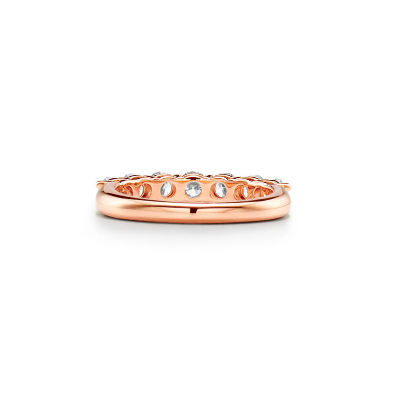Tiffany & Co. Tiffany Forever Alianza en oro rosa con medio círculo de diamantes 3 5 mm Ofertas especiales