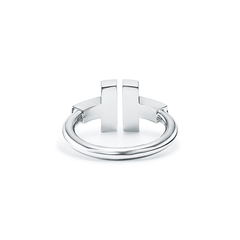 Tiffany & Co. Tiffany T Anillo Wire de diamantes y turquesa de oro blanco En línea